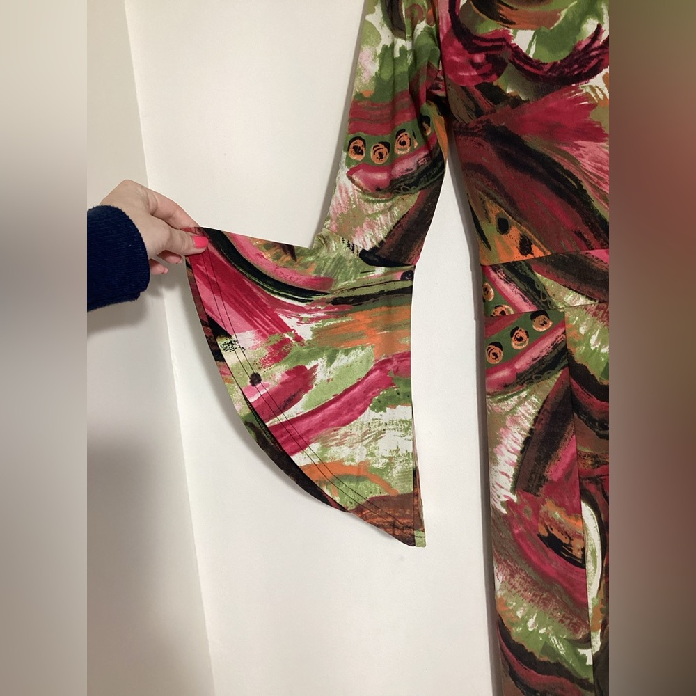 Long Tall Sally LTS Faux Wrap Maxi Dress UK 12 US 8 Abstract Bold Phoebe Buffay - Picture 8 of 15